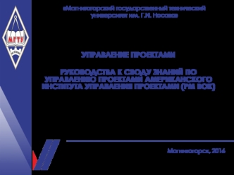 Руководства к своду знаний по управлению проектами