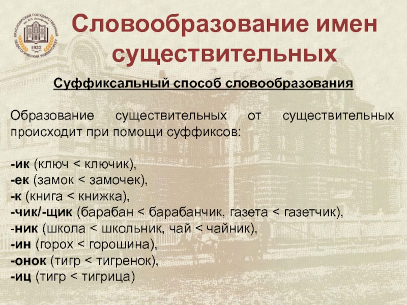 Словообразование имен существительных 5 класс разумовская презентация