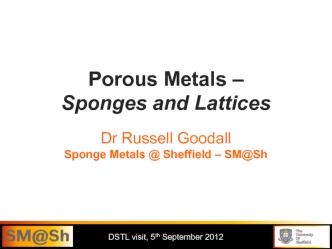 Porous Metals – Sponges and Lattices