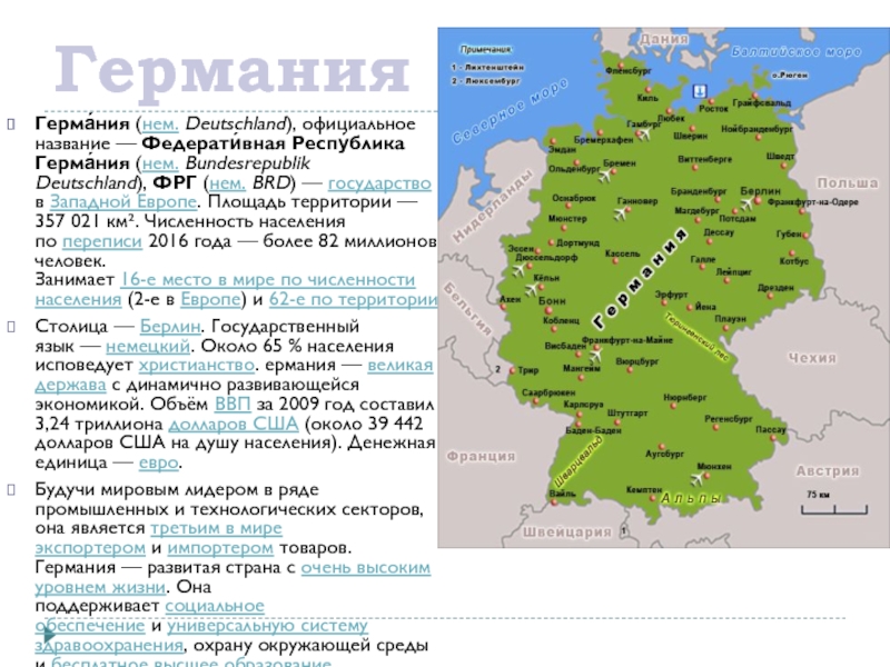 Как называют германию