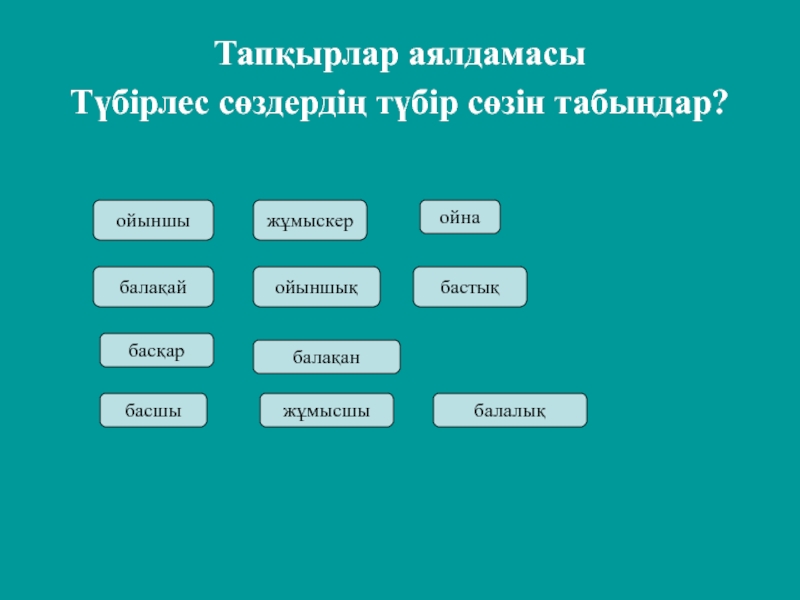 Түбірлес сөздер деп нені айтады