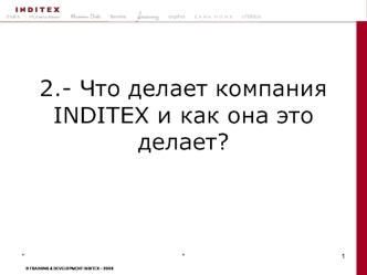 Компания Inditex. Дизайн, производство, доставка