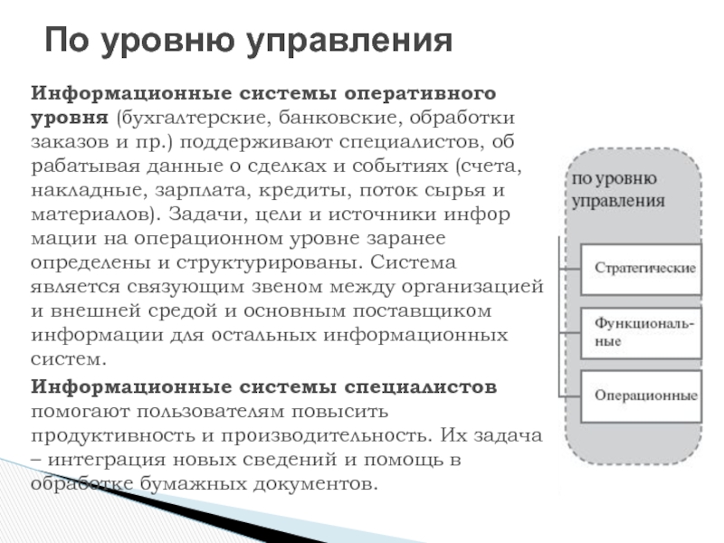 Бухгалтерские информационные системы задачи. Задачи и функции информационных систем. Функционал информационной системы. Оперативный уровень управления. Служебные функции информационной системы.