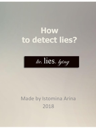 How to detect lies