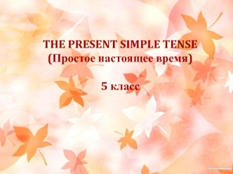 The present simple tense