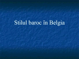 Stilul baroc în Belgia