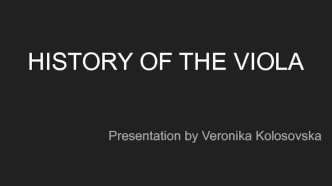 History of the viola