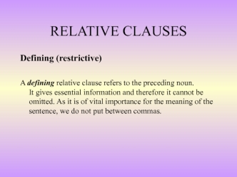 Relative clauses