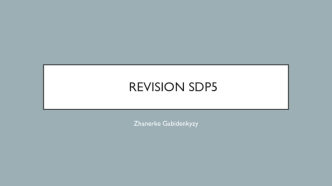 Revision sdp5