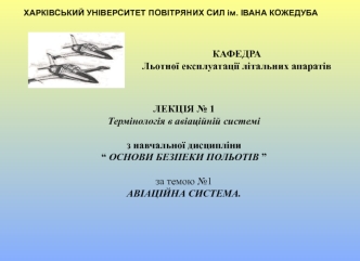 Термінологія в авіаційній системі