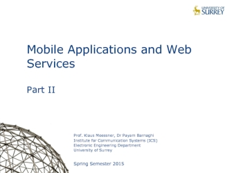 Mobile Applications and Web Services