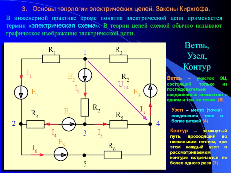 Основные электрические цепи. Топологические понятия схемы электрической цепи.. Электрические схемы Кирхгофа. Топологические элементы цепи. Законы Кирхгофа для электрической цепи законы.