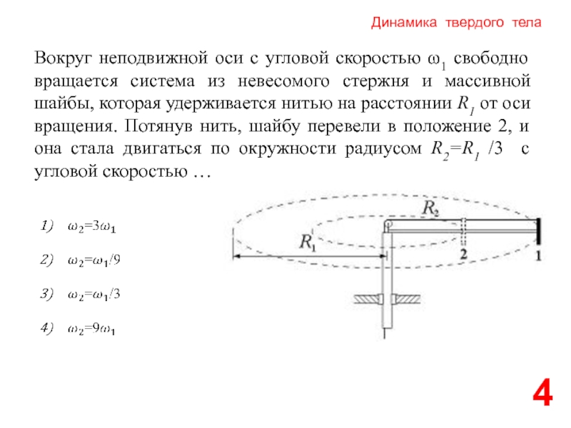 Вращается с угловой скоростью. Вокруг неподвижной оси с угловой скоростью. Вокруг неподвижной оси с угловой скоростью w1 свободно вращается. Угловая скорость вращения стержня. Угловая скорость твердого тела вращающегося вокруг неподвижной оси.