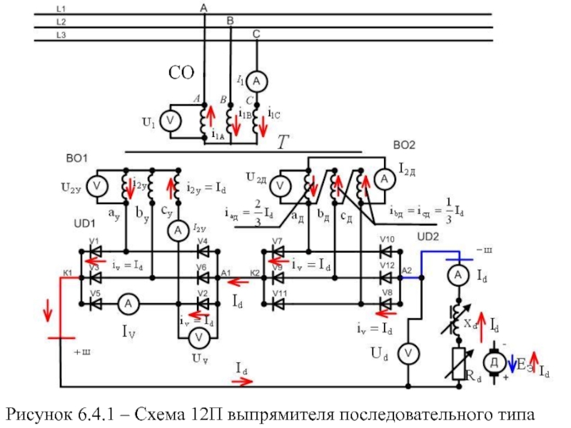 Схема 12. 12 Пульсовая схема выпрямителя. 12 Пульсная схема выпрямления. Двенадцатипульсовая схема выпрямления последовательного типа. Схема выпрямителя 12п.