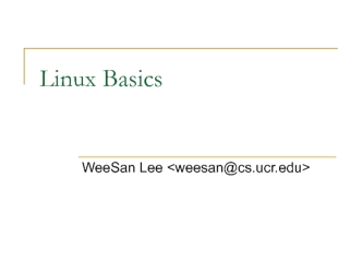 Linux Basics