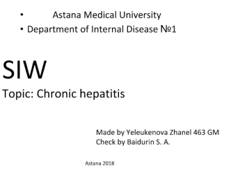 Chronic hepatitis