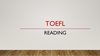 TOEFL reading