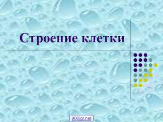 Строение клетки. Основные части клетки