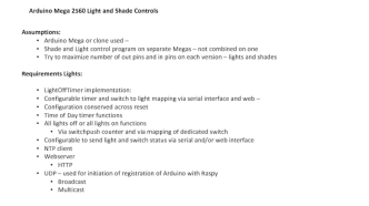 Light Shade Controls Arduino Functional Design