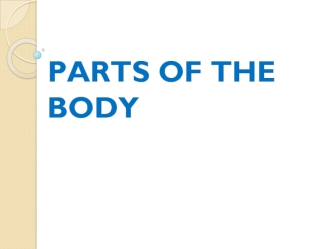 Parts of the body