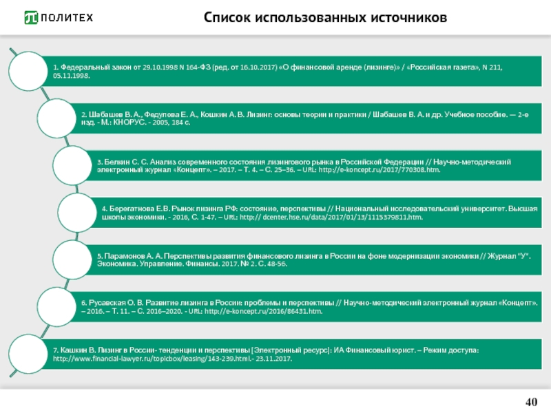 Реферат: Перспективы развития лизинга в России