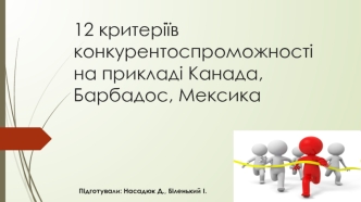 12 критеріїв конкурентоспроможності на прикладі Канада, Барбадос, Мексика