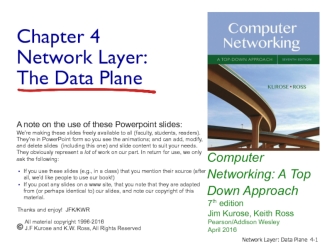 Network Layer: The Data Plane