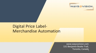 Digital Price Label- Merchandise Automation