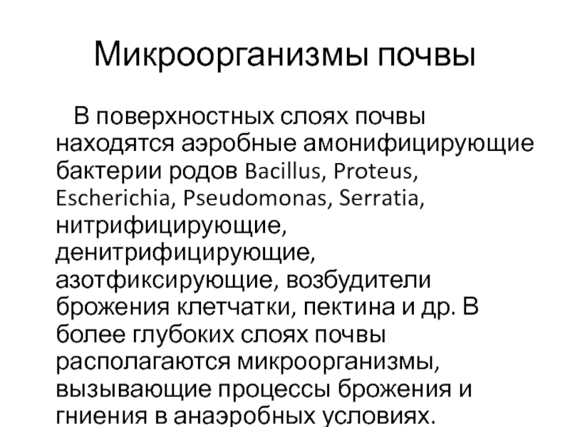 Санитарно показательные микроорганизмы почвы. Содержит микрофлору сбраживающую клетчатку.