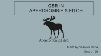 CSR in Abercrombie & Fitch