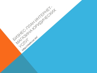 Бизнес-план интернет- магазина юридических услуг