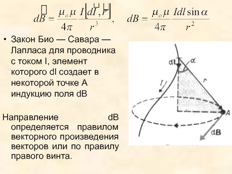 Закон био савара лапласа формула