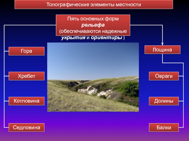 Типографические элементы местности. Топографические элементы местности. Основные элементы местности. Топографические и тактические элементы местности.