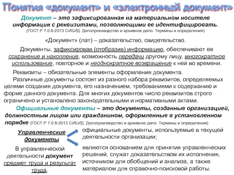 Носителе информация с реквизитами позволяющими. Управленческие документы. Понятие документа. Состав управленческих документов. Документация термин.