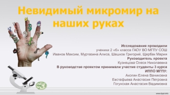 Невидимый микромир на наших руках. Микробы