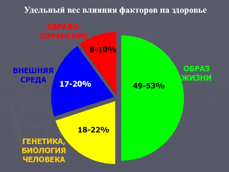 Что влияет на здоровье человека диаграмма