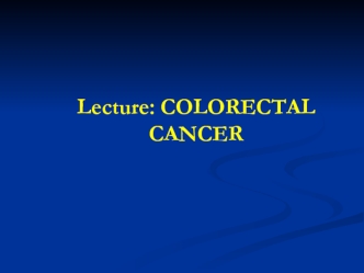 Colorectal cancer