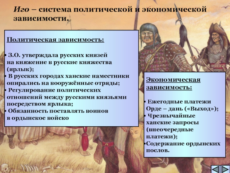 Последствия монголо татар