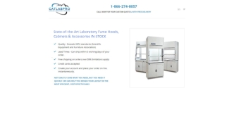 State-of-the-Art Laboratory Fume Hoods, Cabinets & Accessories IN-STOCK