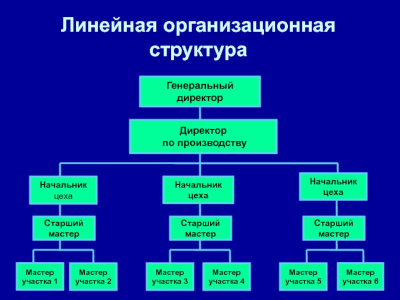 Линейная организационная структура схема