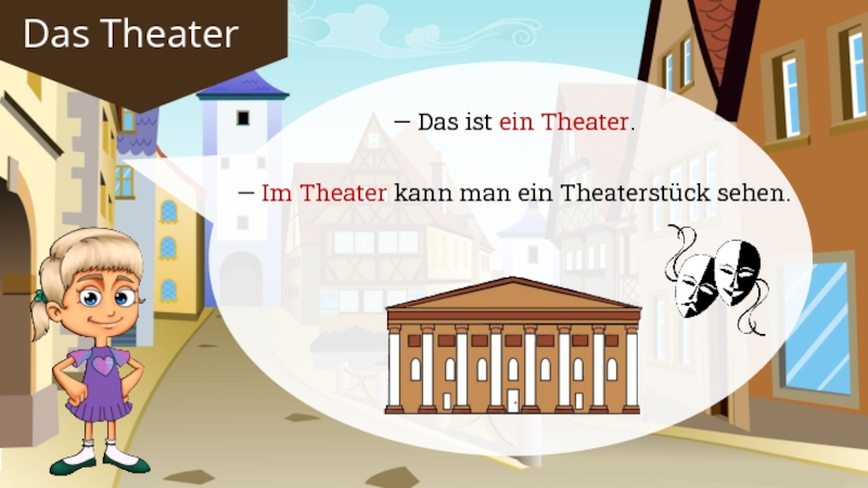 Das sehen. Im Theater. Театр тест.