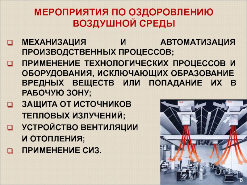 Мероприятия по воздуху. Мероприятия по оздоровлению воздушной среды. Воздушная среда: мероприятия по обеспечению безопасности. Параметры воздушной среды на производстве. Способы оздоровления воздушной среды производственных.