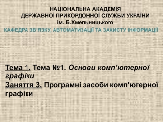 Програмні засоби комп'ютерної графіки