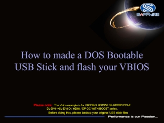 How to made a DOS Bootable USB Stick and flash your VBIOS