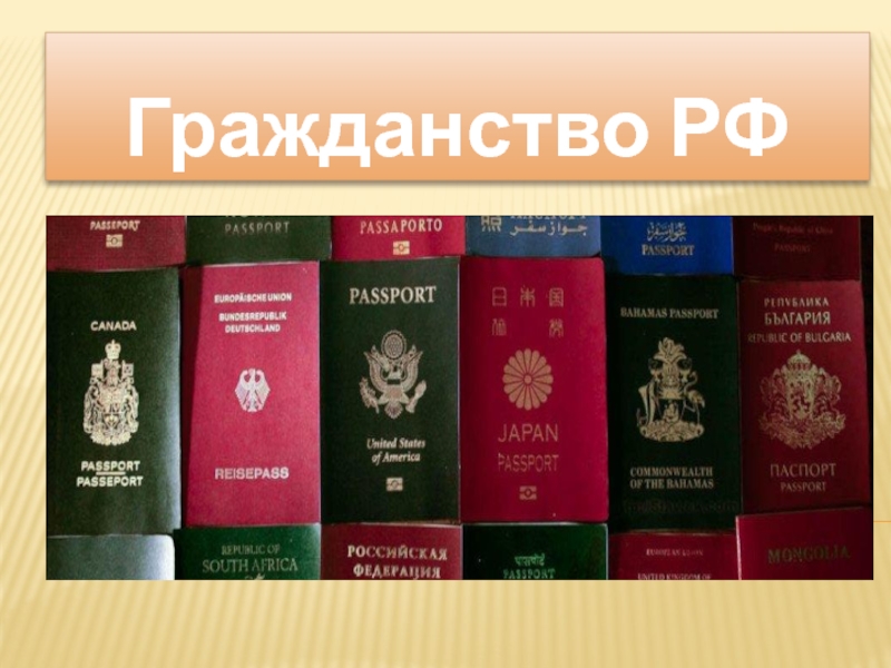 Гражданство в российской федерации презентация