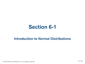 Introduction to normal distributions