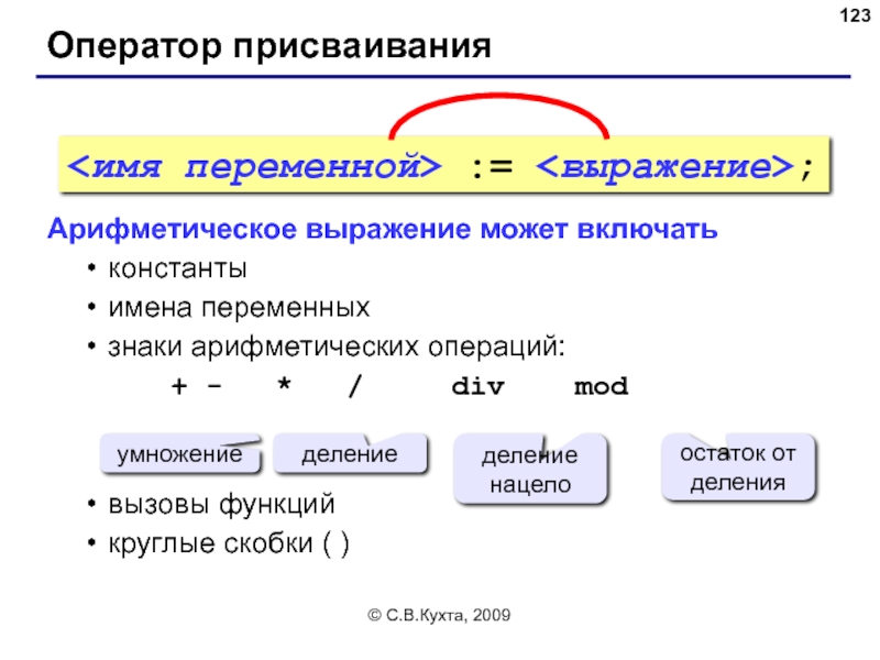 Разделяемые выражения. Оператор присваивания арифметическое выражение. Имя переменной =арифметическое выражение. Double арифметические операции и присваивание имен переменным. Распределите имена переменных операторы и знаки арифметических.