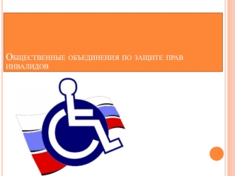 Общественные объединения по защите прав инвалидов