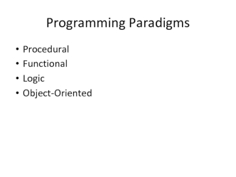 Programming paradigms