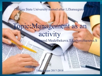 Management as an activity